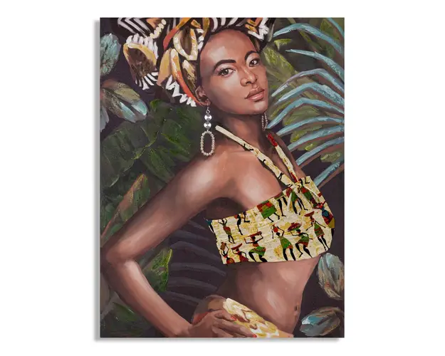 Tablou decorativ, Kelly -B, Mauro Ferretti, 90 x 120 cm, canvas imprimat si pictat/lemn de pin, multicolor