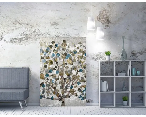 Tablou decorativ, WY66(70 x 100), 50% bumbac/50% poliester, Lemn, Multicolor