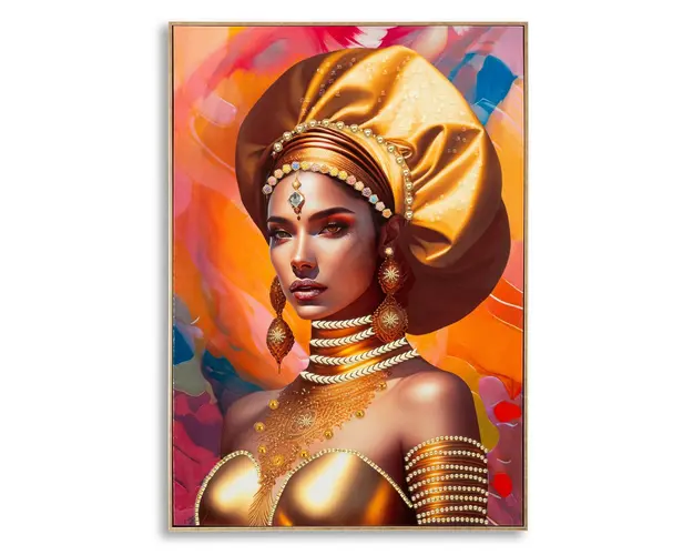 Tablou decorativ Samira -B, Mauro Ferretti, 72x102 cm, canvas pictat/lemn de brad, multicolor