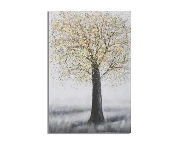 Tablou decorativ Tree Simple - A, Mauro Ferretti, 80x120 cm, pictat manual, canvas/lemn de pin