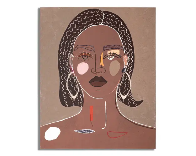 Tablou decorativ Tribal -B, Mauro Ferretti, 80 x 100 cm, lemn de pin/canvas