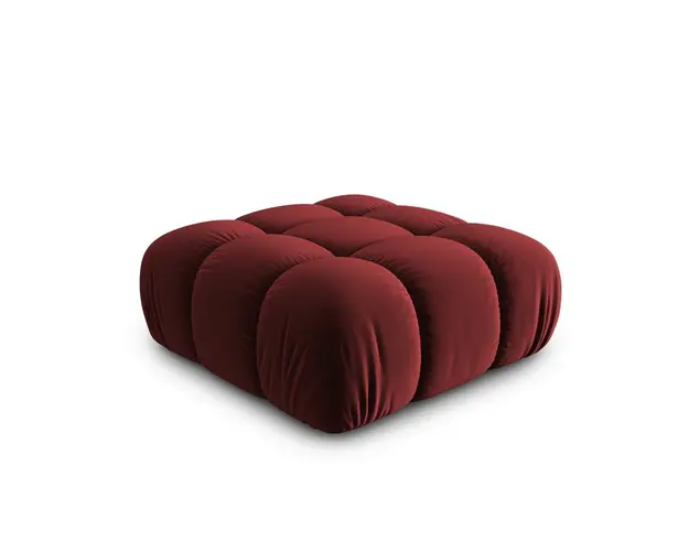 Taburet, Bellis, Micadoni Home, BL, 94x94x39 cm, catifea, rosu inchis
