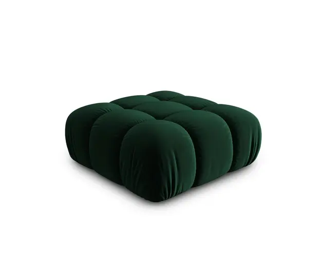 Taburet, Bellis, Micadoni Home, BL, 94x94x39 cm, catifea, verde bottle
