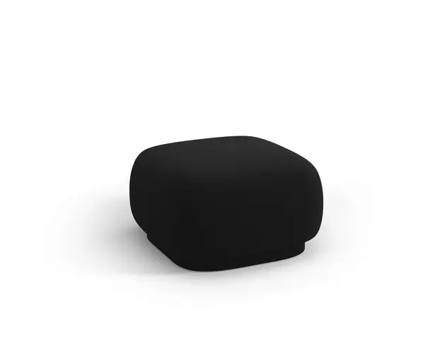 Taburet, Camden, Cosmopolitan Design, 65x65x39 cm, catifea, negru