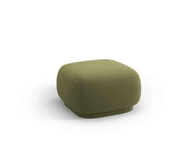 Taburet, Camden, Cosmopolitan Design, 65x65x39 cm, catifea, verde deschis