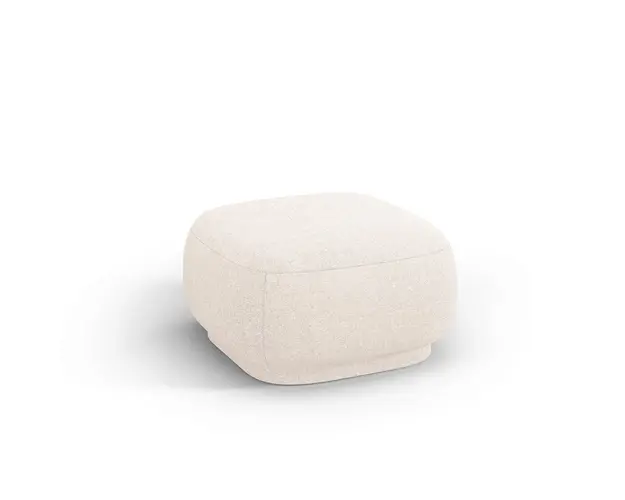 Taburet, Camden, Cosmopolitan Design, 65x65x39 cm, tesatura chenille, bej deschis