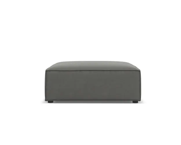 Taburet, Jodie, Micadoni Home, BL, 102x80x40 cm, catifea, gri deschis