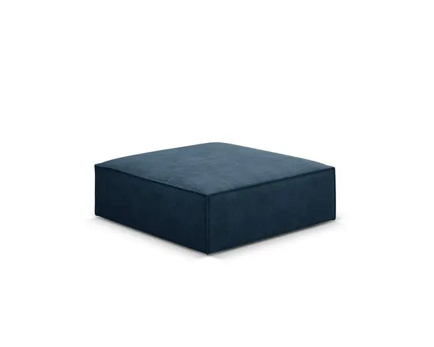 Taburet, Kaelle, Micadoni Home, BL, 100x80x38 cm, poliester chenille, albastru regal