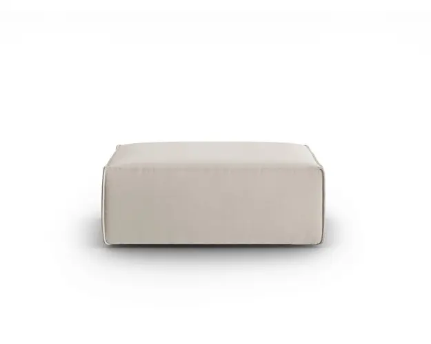 Taburet, Mackay, Cosmopolitan Design, 100x69x40 cm, catifea, bej deschis