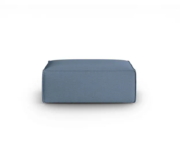 Taburet, Mackay, Cosmopolitan Design, 100x69x40 cm, catifea tricotata, albastru jeans