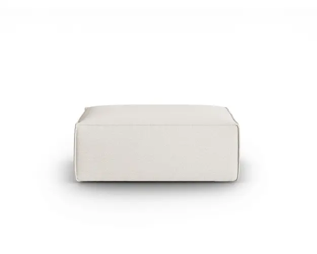 Taburet, Mackay, Cosmopolitan Design, 100x69x40 cm, catifea tricotata, ivoriu