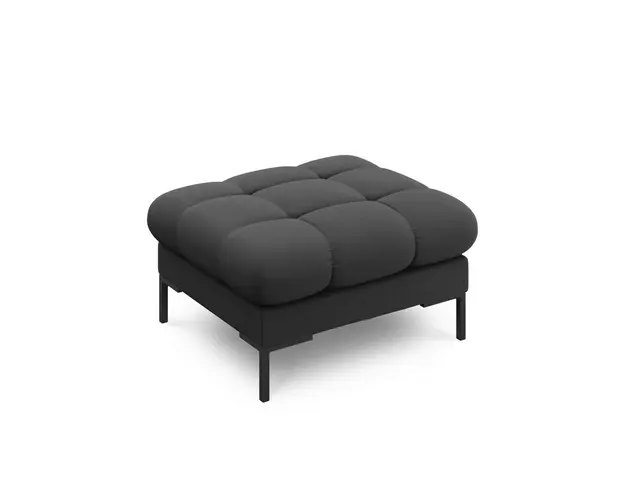 Taburet, Mamaia, Micadoni Home, BL, 60x60x41 cm, tesatura tip twill, gri inchis