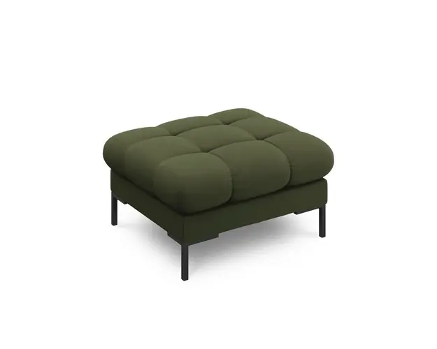 Taburet, Mamaia, Micadoni Home, BL, 60x60x41 cm, tesatura tip twill, verde