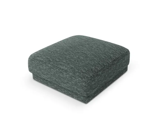 Taburet, Miley, Micadoni Home, BL, 85x85x42 cm, poliester chenille, albastru petrol