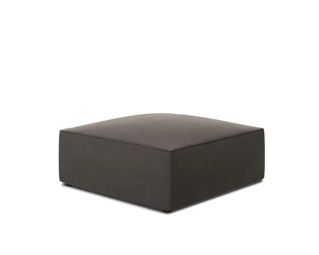 Taburet, Ruby, Micadoni Home, BL, 93x93x40 cm, catifea, gri inchis