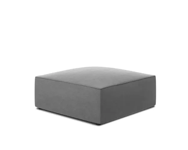 Taburet, Ruby, Micadoni Home, BL, 93x93x40 cm, catifea, gri