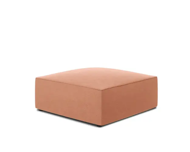 Taburet, Ruby, Micadoni Home, BL, 93x93x40 cm, catifea, roz