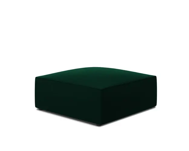 Taburet, Ruby, Micadoni Home, BL, 93x93x40 cm, catifea, verde bottle