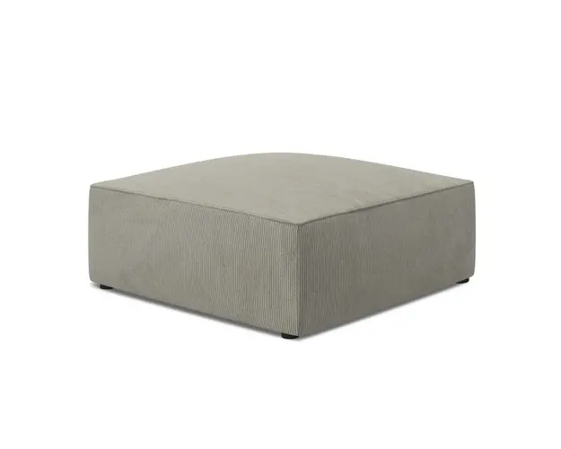 Taburet, Ruby, Micadoni Home, BL, 93x93x40 cm, velur, gri deschis