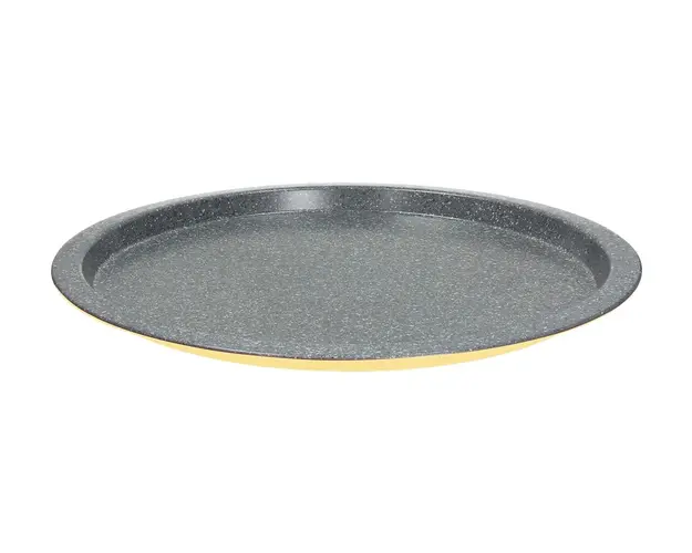 Tava de copt pizza, Tognana, Natlo Vintage, otel carbon, galben