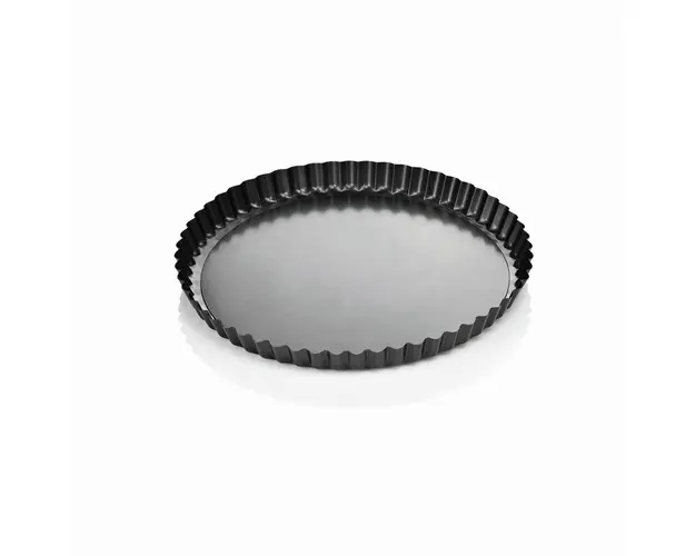 Tava de copt tarte, Tescoma Delicia, cu baza detasabila, 28 cm Ø, inox