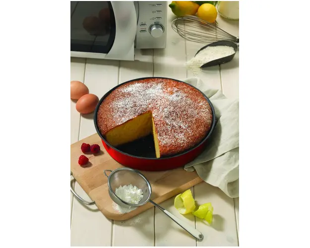 Tava rotunda pentru copt in cuptorul cu microunde, Snips, 26 cm Ø, aluminiu