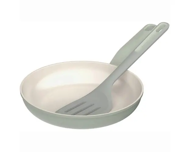 Tigaie cu spatula BergHOFF, Leo Balance Sage, Ø24 cm, 1.7 L, 35 cm, aluminiu reciclat, strat antiaderent, verde
