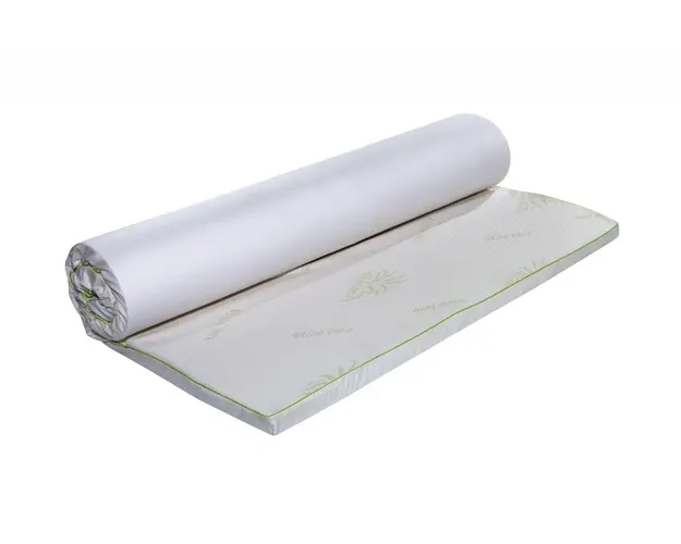 Topper saltea Aloe Vera Therapy Memory Arctic Gel 7 zone de confort, Green Future, 120x190 cm