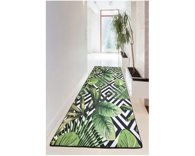 Covor de hol, Tropic Djt , 100x300 cm, 50% catifea/50% poliester, Multicolor