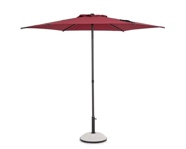 Umbrela pentru gradina / terasa Samba, Bizzotto, Ø 270 cm, stalp Ø 38 mm, otel/poliester, bordo