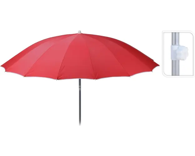 Umbrela pentru plaja Red, Ø240 cm, rosu