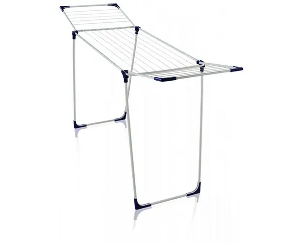 Uscator rufe, Leifheit, Clasic 180 Solid, 18 m capacitate de uscare, aluminiu, alb/albastru