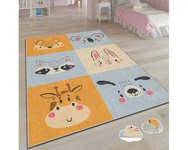 Covor, ALHO ÇHL-12A , 100x140 cm, Poliester, Multicolor