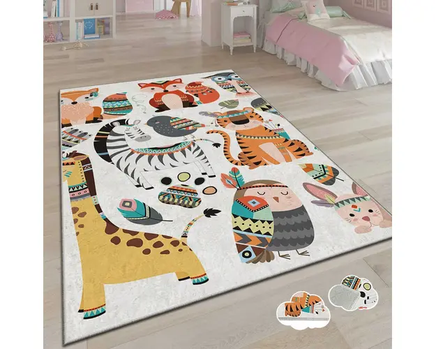 Covor, ALHO ÇHL-14A , 100x180 cm, Poliester, Multicolor