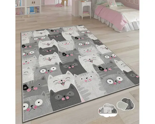 Covor, ALHO ÇHL-4A , 100x140 cm, Poliester, Multicolor