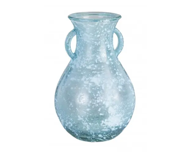 Vaza, Arleen, Bizzotto, 16x24 cm, sticla reciclata, albastru