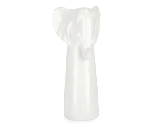 Vaza Jaiden Elephant, Bizzotto, 14.3x13.4x32 cm, dolomit, alb