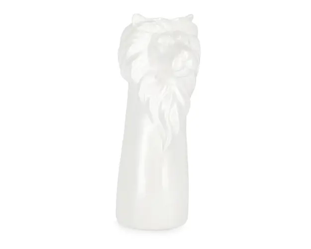 Vaza Jaiden Lion, Bizzotto, 14.5x12.5x31.5 cm, dolomit, alb