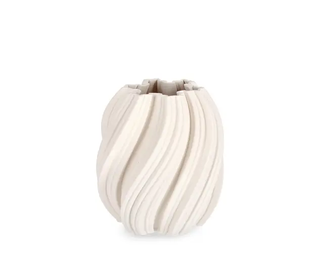 Vaza Joleen, Bizzotto, Ø19 x 21 cm, ceramica imprimata 3D, interior rezistent la apa, bej