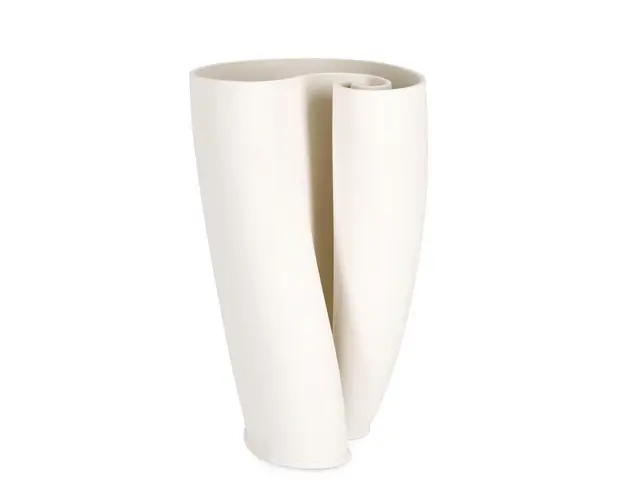 Vaza Maeli, Bizzotto, 20 x 23 x 33.5 cm, ceramica imprimata 3D, interior rezistent la apa, bej