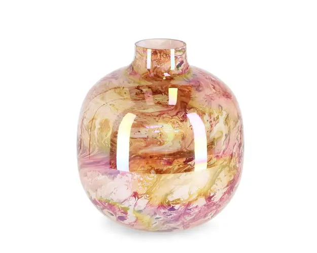 Vaza Marala, Bizzotto, Ø 20 x 23 cm, sticla, handmade, portocaliu