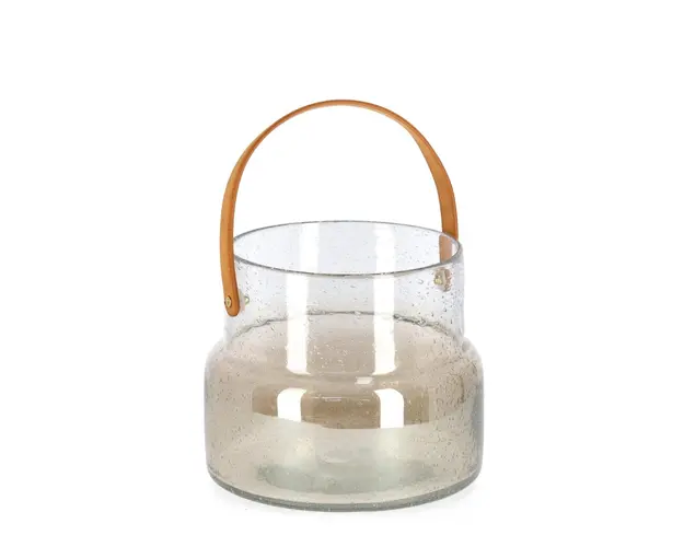 Vaza Saturn, Bizzotto, Ø 22 x 18.4 cm, sticla, handmade, bej