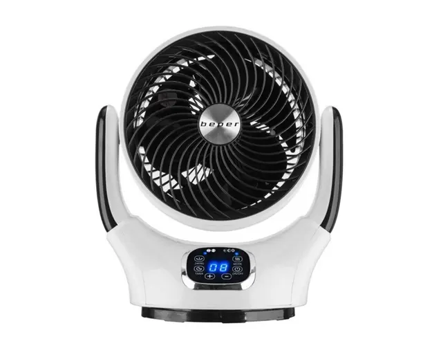 Ventilator multidirectional Beper, 25 W, 31x20.8x36 cm, alb/negru