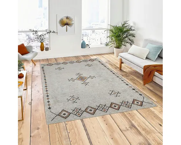 Covor, Woopamuk026, 80x150 cm, 70% bumbac/30% poliester, Alb