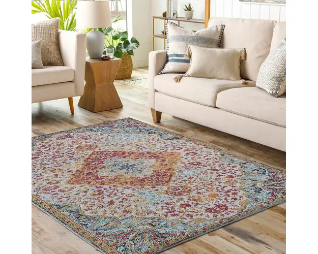 Covor, Woopamuk176, 80x150 cm, 70% bumbac/30% poliester, Multicolor