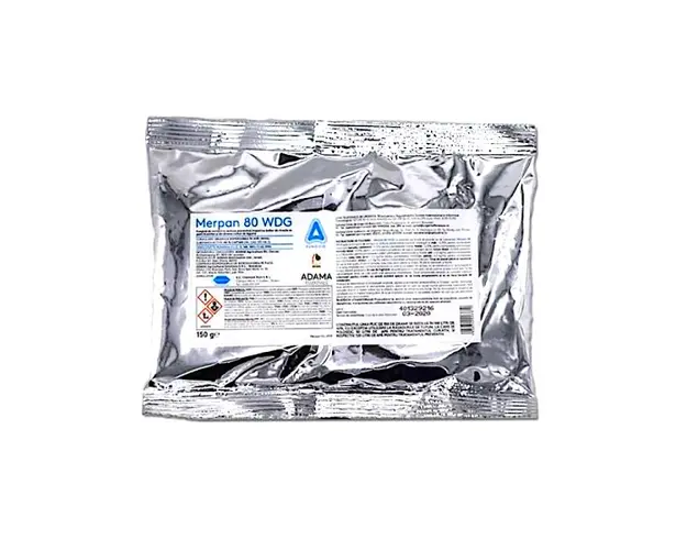 Merpan 80WDG 150 gr fungicid de contact, Adama (mar, tomate, castraveti, fasole, tutun, par, cires, cais, piersic, prun, zmeur)