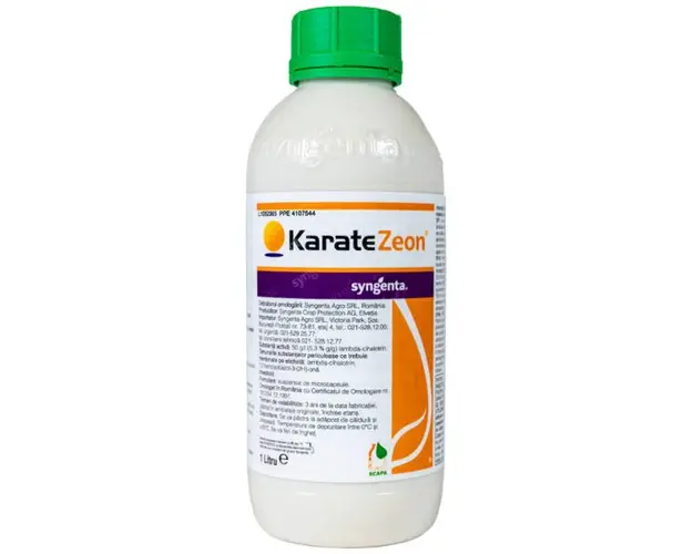 Karate Zeon 1 L, insecticid contact, Syngenta (vita de vie, cartof, ceapa, cires, floarea soarelui, grau, orz, lucerna, mar, par, piersic, porumb, prun, rapita, varza, vinete)