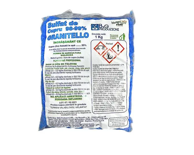 Sulfat de Cupru Granitello 1 kg (piatra vanata)
