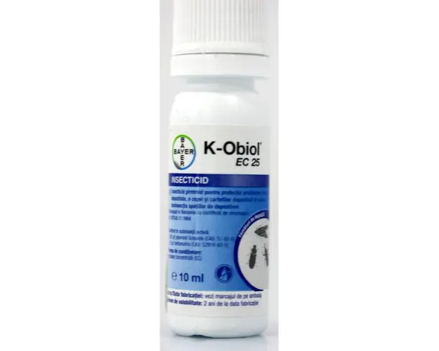K-Obiol EC25 10 ml insecticid contact, Bayer (tratarea spatiilor de depozitare, tratarea cerealelor)