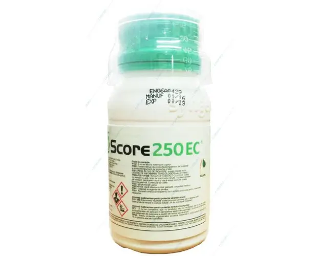 Score 250EC 250 ml, fungicid sistemic, Syngenta, Rapan, Monilioza, Fainare, Alternarioza, Basicarea frunzelor; (cais, capsun, cires, mar, piersic, rapita, sfecla zahar, tomate, visin)